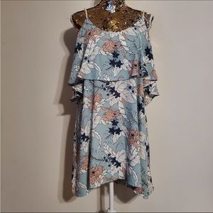 Tobi Floral Cold Shoulder Dress